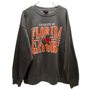 Florida Gators NCAA Sweatshirt Large Grey College Football Mitchell & Ness NWT